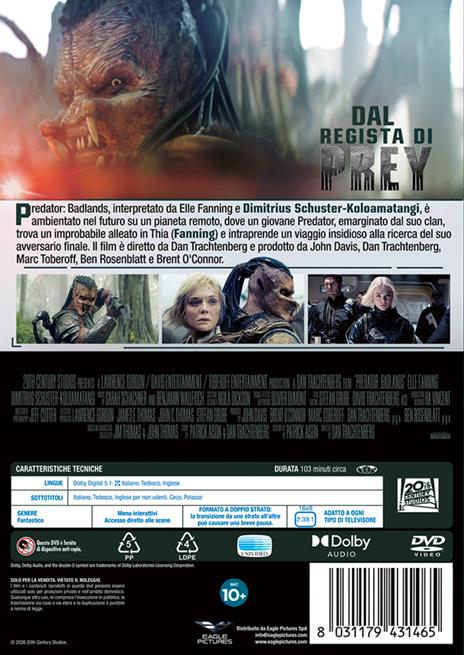 Predator. Badlands (DVD) di Dan Trachtenberg - DVD - 2