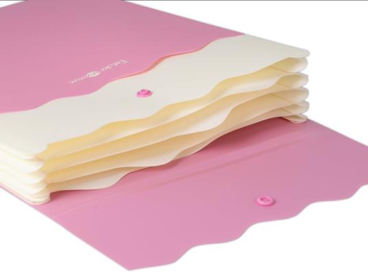 Colourbook Folder Wave, Portadocumenti A Soffietto A4, Cartellina Espandibile Con Chiusura A Bottone - 3