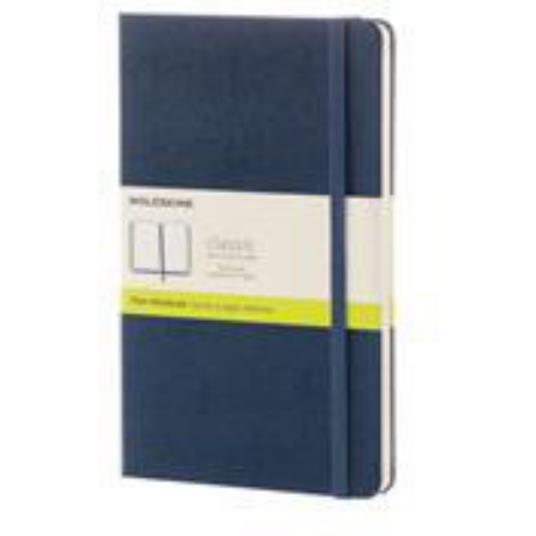 Taccuino Moleskine large a pagine bianche copertina rigida blu. Sapphire Blue