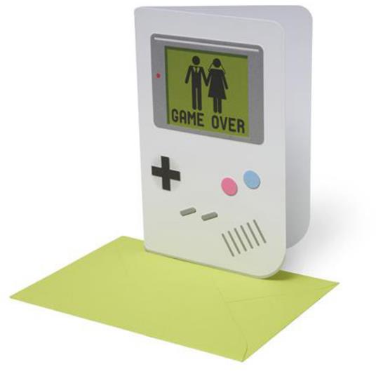 Biglietto auguri Insoliti Legami, Unusual Greeting Cards Game Over- 11,50 x 17 cm