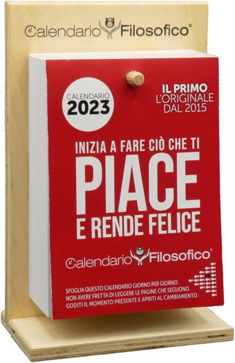 Il Calendario Filosofico 2027 con Supporto in Legno, Formato A6 10x14cm - 3