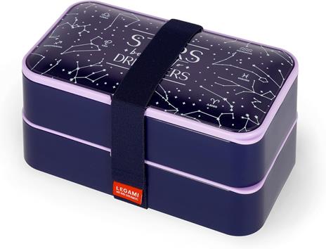 Legami - Porta Pranzo, Lunch Box con 3 Posate Incluse, Stars, Contenitore Porta Pranzo, Capacità 1200 ml, a Prova di Perdite - 2