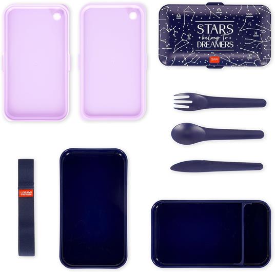 Legami - Porta Pranzo, Lunch Box con 3 Posate Incluse, Stars, Contenitore Porta Pranzo, Capacità 1200 ml, a Prova di Perdite - 3