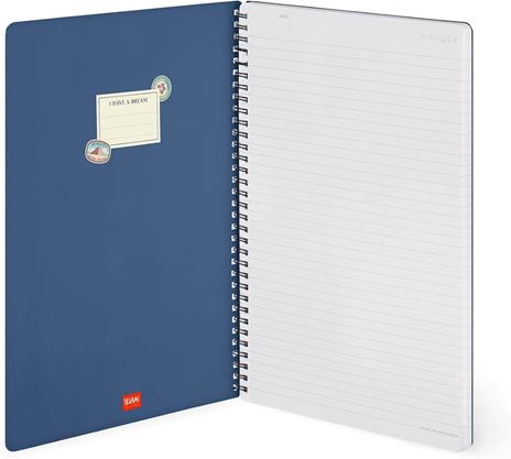 Lined Spiral-Bound Notebook - Spiral Notebook - Maxi - Travel Stickers - 2