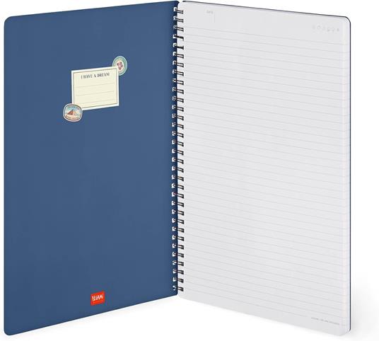 Lined Spiral-Bound Notebook - Spiral Notebook - Maxi - Travel Stickers - 2