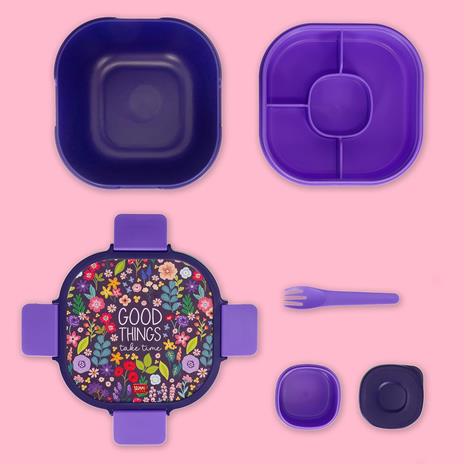 Contenitore Porta Pranzo 1700 ml - Flowers - Lunch Box - 3