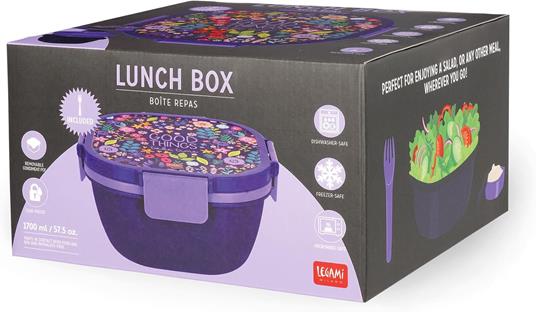Contenitore Porta Pranzo 1700 ml - Flowers - Lunch Box - 5