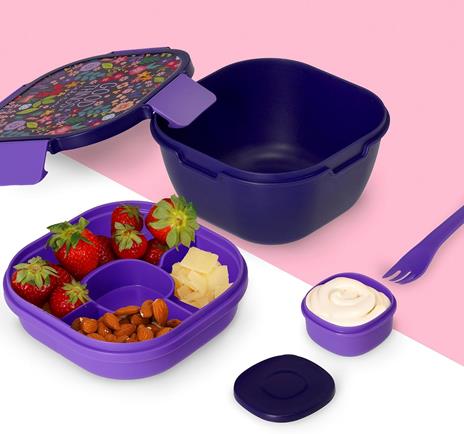 Contenitore Porta Pranzo 1700 ml - Flowers - Lunch Box - 6
