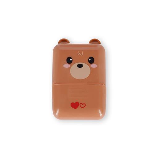 Deco Roller Stamp - Decorative Roller Stamp - Teddy Bear - Red Ink - 3