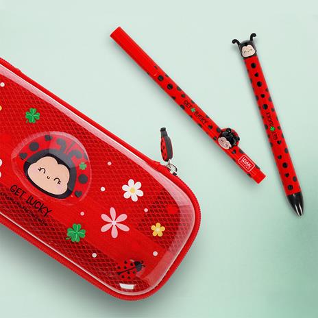 Legami - Penna Gel con Animaletto Decorativo Lovely Friends, Ladybug, Evita il Rotolamento, Inchiostro Rosso - 5