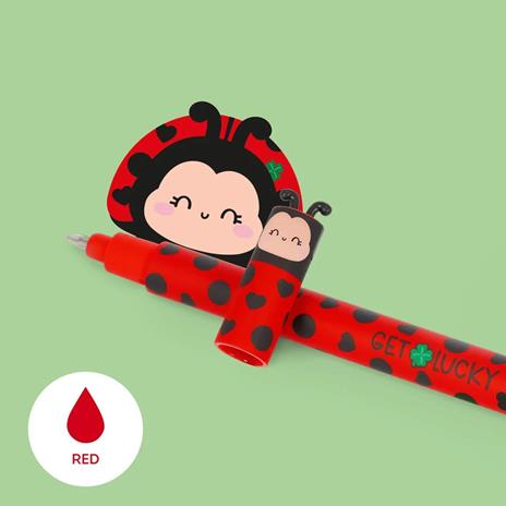 Legami Penna Gel Cancellabile Sfera rossa Punta 07 mm ladybug - 2