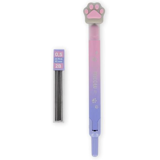 Legami - Compasso con Mina Automatica, Tema Kitty, 10 Mine 0,5 mm con 2B incluse, max Diametro 30 cm, Compatto