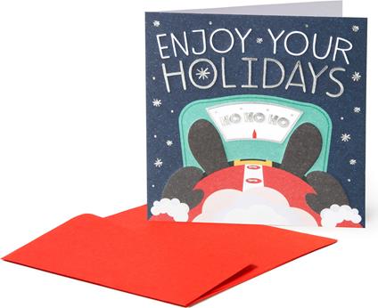 Biglietto auguri Legami christmas greeting cards - 7x7 - santa claus