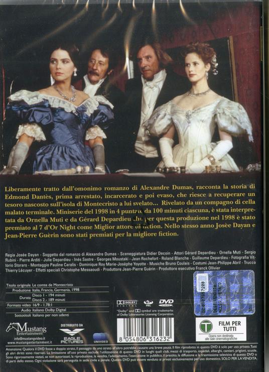 Il conte di Montecristo (DVD) di Josée Dayan - DVD - 2