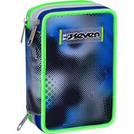 Astuccio rettangolare 3 Zip Seven Write Down, 12,5 x 20 x 7 cm