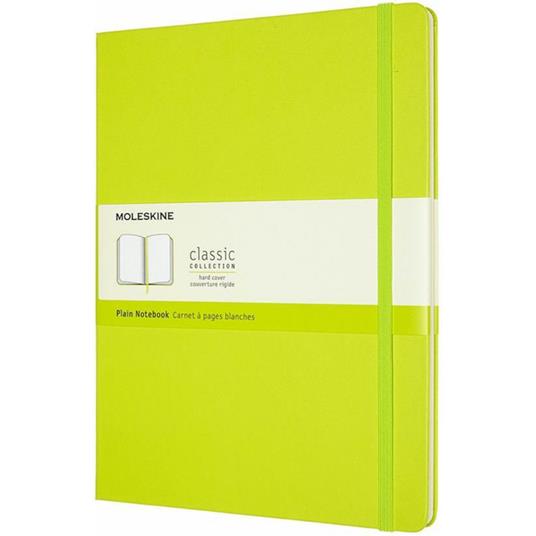 Taccuino Moleskine a pagine bianche X-Large copertina rigida Lemon. Verde