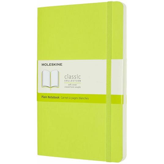 Taccuino Moleskine a pagine bianche Large copertina morbida Lemon. Verde