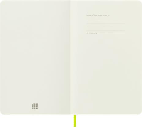 Taccuino Moleskine a pagine bianche Large copertina morbida Lemon. Verde - 2