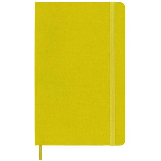 Taccuino Moleskine, a righe, Large, copertina rigida - Seta giallo paglia