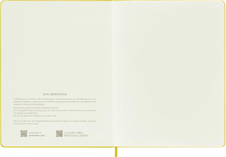 Taccuino Moleskine, a righe, Large, copertina rigida - Seta giallo paglia - 3