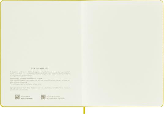 Taccuino Moleskine, a righe, Large, copertina rigida - Seta giallo paglia - 3