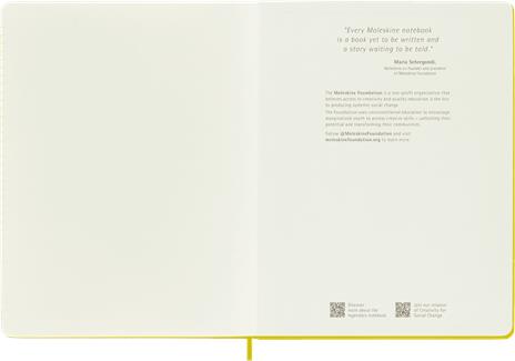 Taccuino Moleskine, a righe, Large, copertina rigida - Seta giallo paglia - 5
