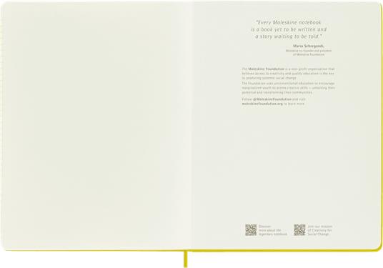 Taccuino Moleskine, a righe, Large, copertina rigida - Seta giallo paglia - 5