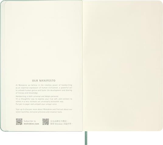 Taccuino Moleskine grande bianco  Copertina rigida  Verde Sage - 4