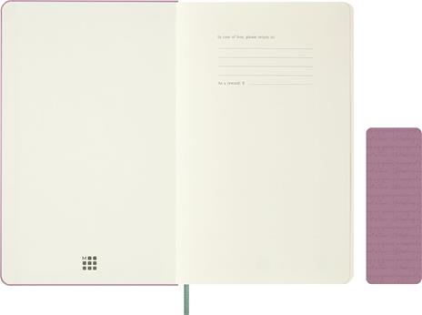 Taccuino Moleskine grande bianco  Copertina rigida  Rosa Majestic - 3