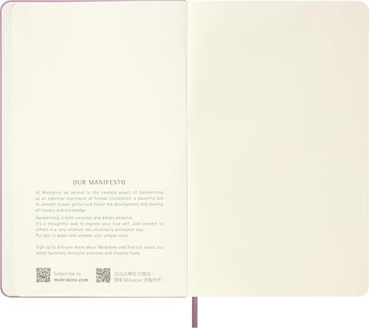 Taccuino Moleskine grande bianco  Copertina rigida  Rosa Majestic - 4