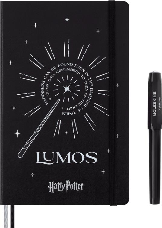 Set regalo Moleskine con penna roller Kaweco e taccuino large a righe con copertina rigida, Lumos - 3