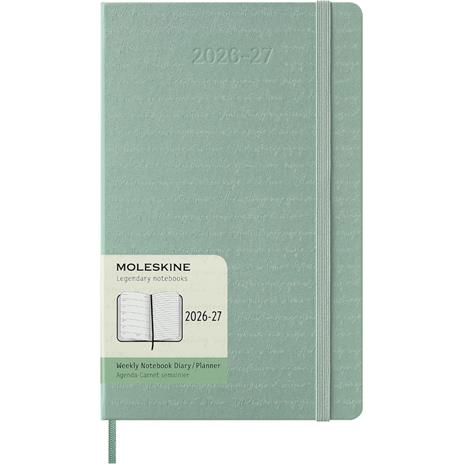 Agenda Moleskine 18 mesi settimanale notebook large verde rigida
