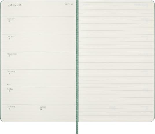 Agenda Moleskine 18 mesi settimanale notebook large verde rigida - 4
