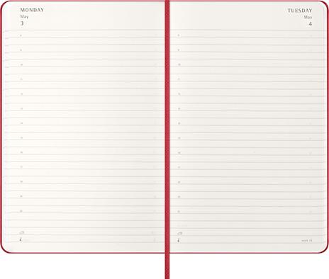 Agenda Moleskine 12 mesi giornaliera large rossa rigida - 3