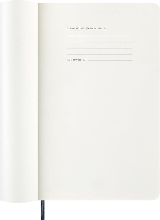 Agenda Moleskine 2027 12 mesi giornaliera large blu morbida - 2