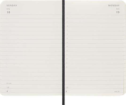 Agenda Moleskine 2027 12 mesi giornaliera pocket nera morbida - 3