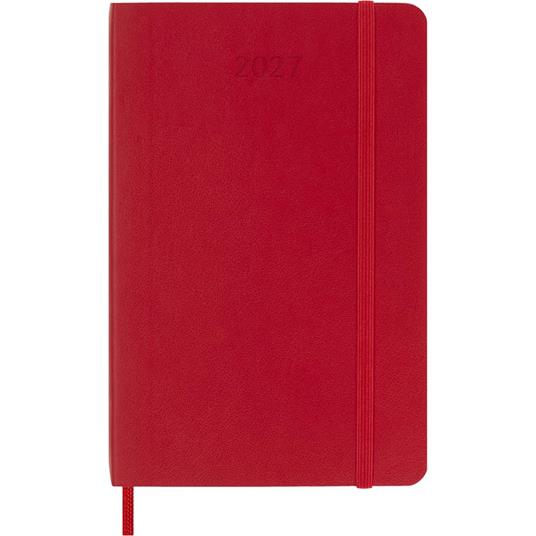 Agenda Moleskine 2027 12 mesi giornaliera pocket rossa morbida