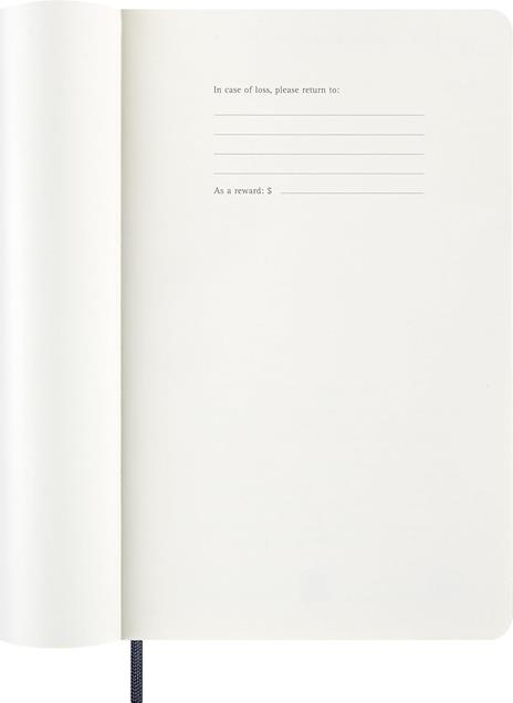 Agenda Moleskine 2027 12 mesi settimanale notebook large blu morbida - 2