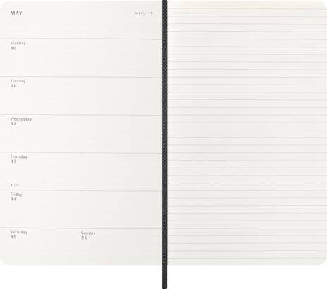 Agenda Moleskine 2027 12 mesi settimanale notebook large nera morbida - 3