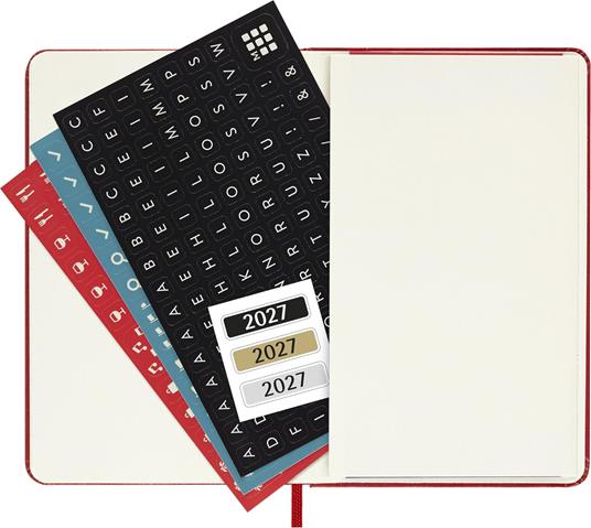 Agenda Moleskine 12 mesi settimanale notebook pocket rossa rigida - 5