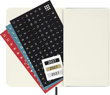 Agenda Moleskine 2027 12 mesi settimanale orizzontale pocket nera morbida - 5