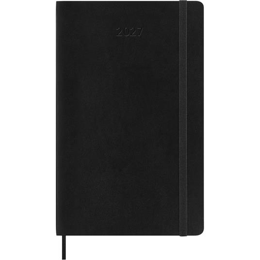 Agenda Moleskine 2027 12 mesi mensile large nera morbida
