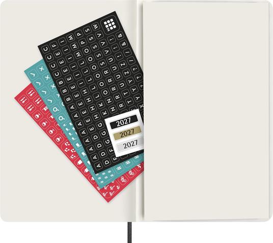 Agenda Moleskine 2027 12 mesi mensile large nera morbida - 5