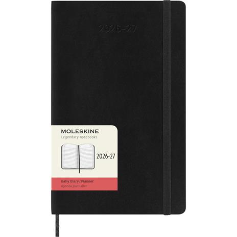 Agenda Moleskine 18 mesi giornaliera large nera morbida