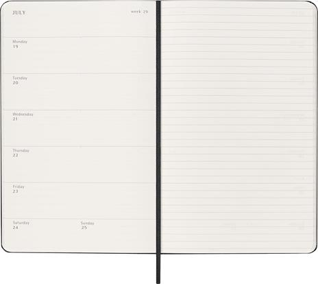 Agenda Moleskine 18 mesi settimanale notebook large nera rigida - 4