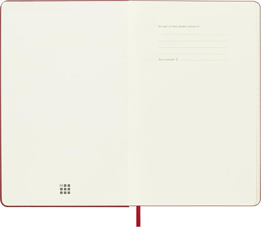 Agenda Moleskine 18 mesi settimanale notebook large rossa rigida - 3