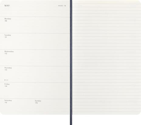 Agenda Moleskine 18 mesi settimanale notebook large blu morbida - 4