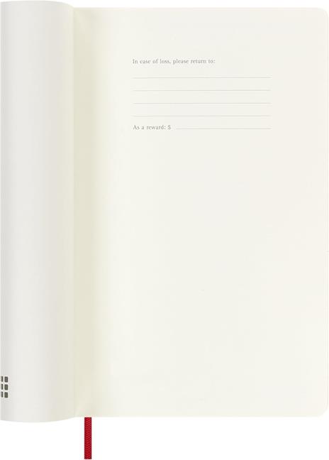 Agenda Moleskine 18 mesi settimanale notebook large rossa morbida - 3