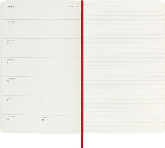 Agenda Moleskine 18 mesi settimanale notebook large rossa morbida - 4