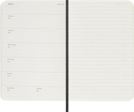 Agenda Moleskine 18 mesi settimanale notebook pocket nera morbida - 4